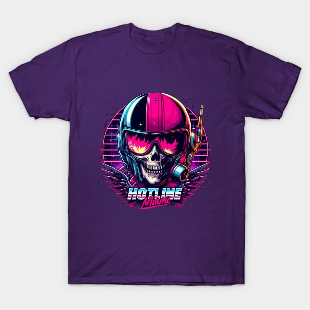 Logo Hotline Miami Biker-For pixel games lovers T-Shirt by CachoPlayer